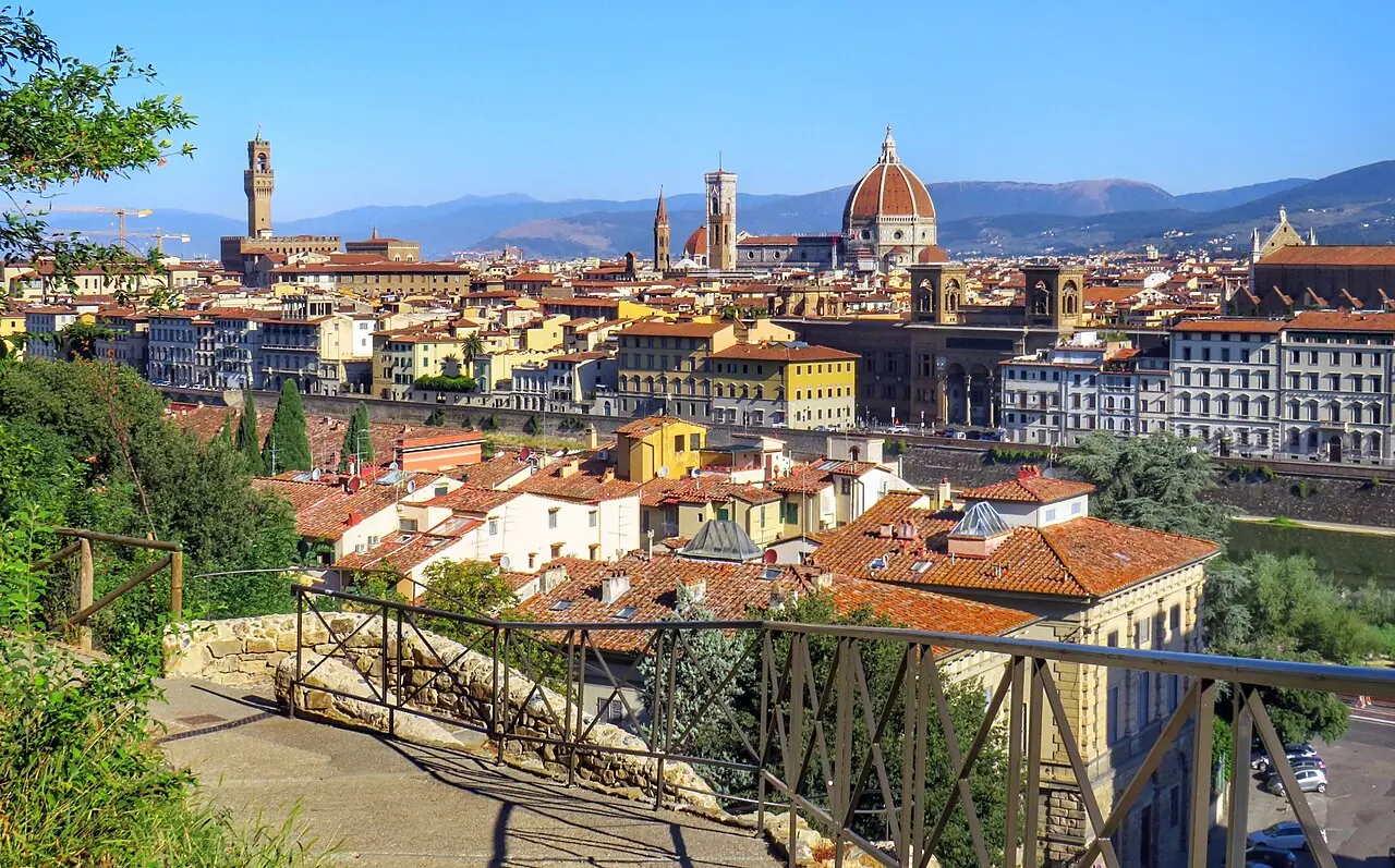 Panorama de Florence avec la cathédrale et le Palazzo Vecchio